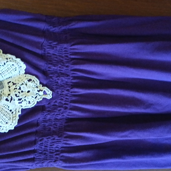 dELiA*s Purple Smocked Camisole with Bib Collar - Picture 5 of 6